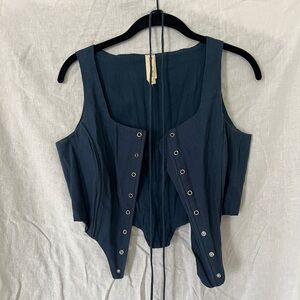 Samantha Pleet - Shield Corset - Navy Blue - Size 4